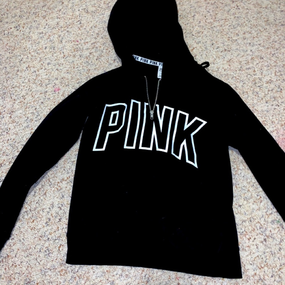 PINK black sweatshirt